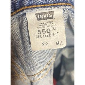 Vintage Levis 550 Relaxed Denim Jean Shorts Size 22 Womens